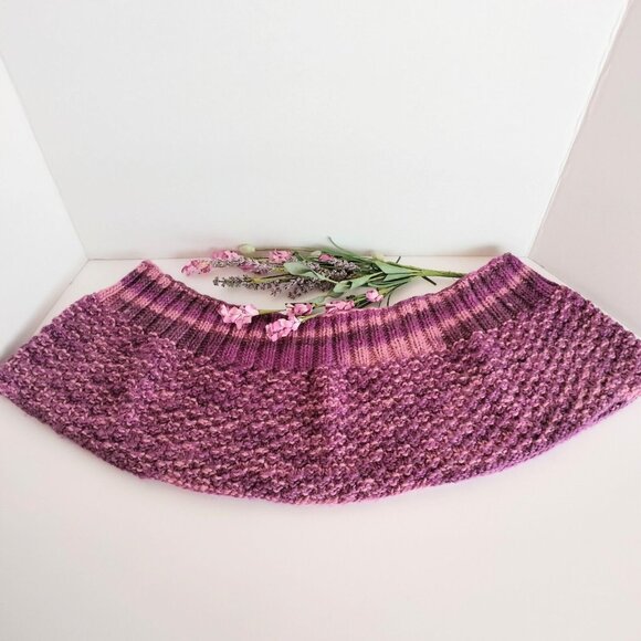 Luxury Alpaca Merino Silk Hill & Dale Infinity Neck Cowl Scarf Pink Champagne - Picture 5 of 6